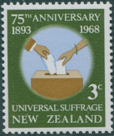 New Zealand 1968 SG890 3c Universal Suffrage MNH - Other & Unclassified