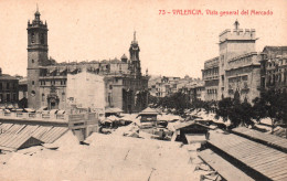 Valencia - Vista General Del Mercado - Fototipia Thomas - Carte N° 73 Non Circulée - Valencia