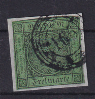 Ziffer 3 Kr. Auf Briefstück Mit Nummernstempel 166 (= Gondelsheim) - Sonstige & Ohne Zuordnung
