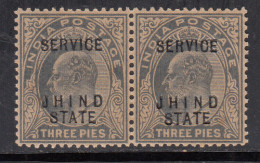 ½a MH Pair Edward, Jhind / Jind State SERVICE, 1903-1906, British India - Jhind