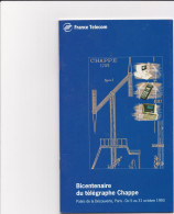 Brochure 20 Pages Bicentenaire Du Télégraphe Chappe Edité Par France Telecom En 1993 Exposition Palais De La Découverte - Sciences