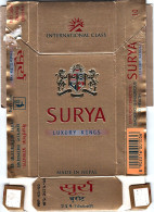 Nepal Surya (Mini) Cigarettes Empty Hard Pack Case/Cover Used - Estuches Para Cigarrillos (vacios)