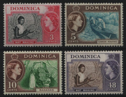 Dominica 1957 - Mi-Nr. 153-156 ** - MNH - Queen Elisabeth II - Dominica (...-1978)