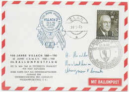 Ballonpost Villach 1960 - Andere & Zonder Classificatie