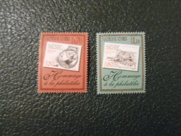 NATIONS-UNIES GENEVE YT  338/339 HOMMAGE A LA PHILATELIE** - Unused Stamps