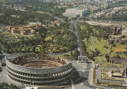 CARTOLINA  ROMA,LAZIO-VEDUTA AEREA DEL COLOSSEO-STORIA,MEMORIA,CULTURA,RELIGIONE,BELLA ITALIA,NON VIAGGIATA - Kolosseum