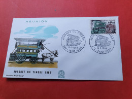 Réunion - Enveloppe FDC En 1969 - Journée Du Timbre - N 184 - Lettres & Documents
