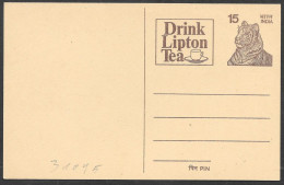 India/Inde: Intero, Stationery, Entier, Tè Lipton, Lipton Tea, Thé Lipton - Other & Unclassified