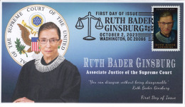 USA 2023 Ruth Bader Ginsburg,Former Associate Justice Of The Supreme Court,Woman Judge,Law, Washington,FDC  (**) - Cartas & Documentos