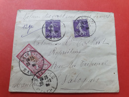 Enveloppe En Chargé De St Lo Pour Valognes En 1925 - N 197 - 1921-1960: Période Moderne