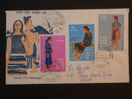 R33 VIETNAM CONG HOA BELLE LETTRE FDC  1969 SAIGON+ TP 50+MINORITéS ETHNIQUES    + BEL AFF. INTERESSANT+ + - Viêt-Nam