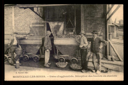 71 - MONTCEAU-LES-MINES - USINE D'AGGLOMERES - RECEPTION DES BOULETS EN CHARIOTS - Montceau Les Mines