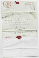 MARQUE ARM D'ESPAGNE 1824 LETTRE COVER MADRID POUR GARDE CORPS DU ROI PARIS + DEBOURSES Bau DE LA COUR - Army Postmarks (before 1900)