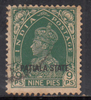 9p Used Nabha State KGVI Series 1938 SG79, British India - Nabha