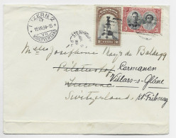 CANADA 2C+3C LETTRE COVER VERSO THE ALPINE INN ST MARGUERITE STATION QUEBEC 1939 TO SUISSE - Brieven En Documenten