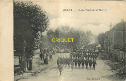71 Rully, Guerre 14-18, Revue Place De La Mairie Carte Pas Courante - Other & Unclassified