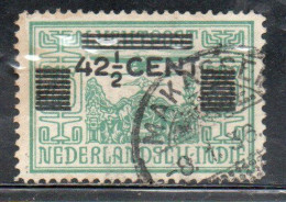 DUTCH INDIA INDIE INDE NEDERLANDS HOLLAND OLANDESE NETHERLANDS INDIES 1934 SURCHARGED 42 1/2c On 75c USED USATO - Nederlands-Indië