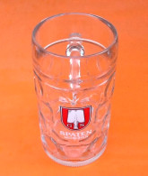 Années 1970  Chope à Bière En Verre (grand Modèle)  1 Litre  SPATEN München  G.S  Autriche - Karaf