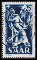 1949-1951. Saar. 25 Fr Iron And Steel Industry, Very Fine Cancelled. (MICHEL 284) - JF538178 - Oblitérés