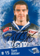 Autogramm Eishockey Toni Ritter Schwenninger Wild Wings 15-16 Dresdner Eislöwen Lausitzer Füchse Villingen-Schwenningen - Sports D'hiver