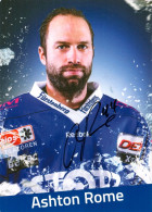 Autogramm Eishockey Ashton Rome Schwenninger Wild Wings 14-15 Iserlohn Roosters Düsseldorfer DEG Villingen-Schwenningen - Sports D'hiver