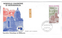 NOUVELLE -CALÉDONIE ET DÉPENDANCES EXPOSITION PHILATÉLIQUE DE MELBOURNE 21 Septembre 1984 - Usati