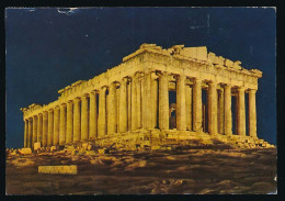 CPSM / CPM 10.5 X 15 Grèce (42) ATHENS  ATHENES Le Parthénon Illuminé Légende En 5 Langues - Greece