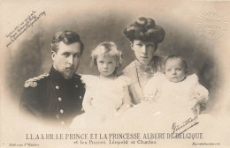 FAMILLES ROYALES - Prince Et Princesse Albert De Belgique Et Les Princes Léopold Et Charles - Carte Postale Ancienne - Familias Reales