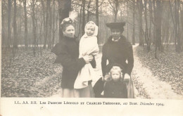 FAMILLES ROYALES - LL. AA. RR. Les Princes Léopold Et Charles-Théodore Au Bois - Carte Postale Ancienne - Familias Reales