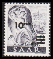 1947. Saar. Surcharge 10 Cent On 2 Pf. Never Hinged. (MICHEL 226) - JF538208 - Oblitérés