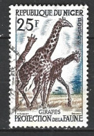 NIGER. N°103 De 1959 Oblitéré. Girafe. - Jirafas