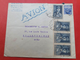 Algérie - Enveloppe Commerciale De Alger Pour Villeurbanne  - N 239 - Briefe U. Dokumente