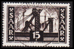 1952-1955. Saar. Industry 15 F. Luxus Cancel. (MICHEL 328) - JF538243 - Oblitérés