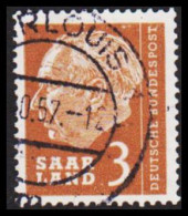 1957. Saar. Heuss 3 (Fr). (MICHEL 382) - JF538260 - Oblitérés