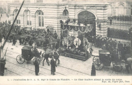 BELGIQUE - Funérailles Du Comte De Flandre - Le Char Funèbre Attend La Sortie Du Corps - Animé - Carte Postale Ancienne - Other & Unclassified
