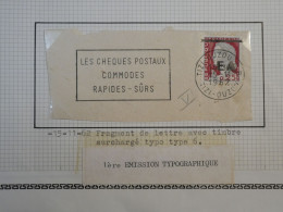 S31 ALGERIE  LETTRE FRAGMENT 1962 PETIT BUREAU TIZI OUZOU   + E A 1ER TIRAGE +AFF. INTERESSANT+ + - Storia Postale