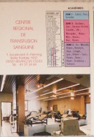 Petit Calendrier Poche 1986 Don Du Sang Centre Régional De Transfusion Sanguine Besançon Doubs - Petit Format : 1981-90