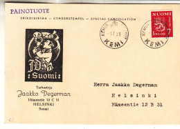 Finlande - Carte Postale De 1951 - Oblit Kemi - - Covers & Documents