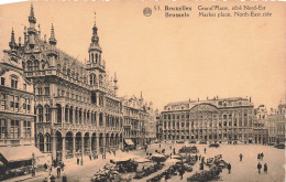 BELGIQUE - Bruxelles - Grand'Place - Côté Nord Est - Animé - Cartes Postales Ancienne - Marktpleinen, Pleinen