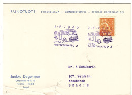 Finlande - Carte Postale De 1960 - Oblit Auto Postitoimisto 2 - - Cartas & Documentos