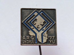 Badge Z-52-2 - BOX, BOXE, BOXING  TOURNAMENT SKOPJE 1977, MACEDONIA - Boxe