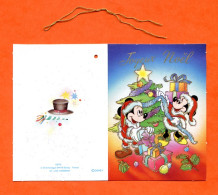 Etiquette Cadeaux Joyeux Noel Disney Mickey  Mini Carte - Kerstmannen