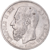 Monnaie, Belgique, Leopold II, 5 Francs, 5 Frank, 1869, TTB, Argent, KM:24 - 5 Francs