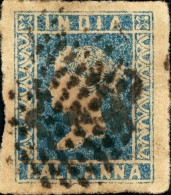 British India 1854 QV 1/2a Half Anna Litho/ Lithograph Stamp With 4 Margins As Per Scan - 1854 East India Company Administration