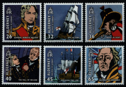 Alderney 2005 - Mi-Nr. 253-258 ** - MNH - Schiffe / Ships - Trafalger - Alderney