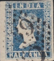 British India 1854 QV 1/2a Half Anna Litho/ Lithograph Stamp With 4 Margins As Per Scan - 1854 East India Company Administration