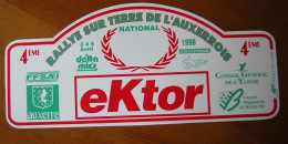 Plaque De Rallye  4° RALLYE  SUR TERRE DE AUXERROIS 1998  89 Yonne Auto - Targhe Rallye