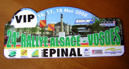 Plaque De Rallye  24° RALLYE ALSACE VOSGES  2008 Epinal - Targhe Rallye