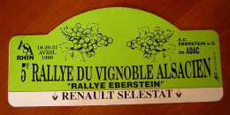 Plaque De Rallye   5 ° RALLYE DU VIGNOBLE  ALSACIEN  1996 RALLYE EBERSTEIN  Sport Automobile - Rallye (Rally) Plates