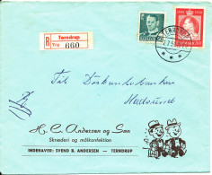 Denmark Registered Cover Sent To Hadsund Terndrup 7-7-1959 - Briefe U. Dokumente
